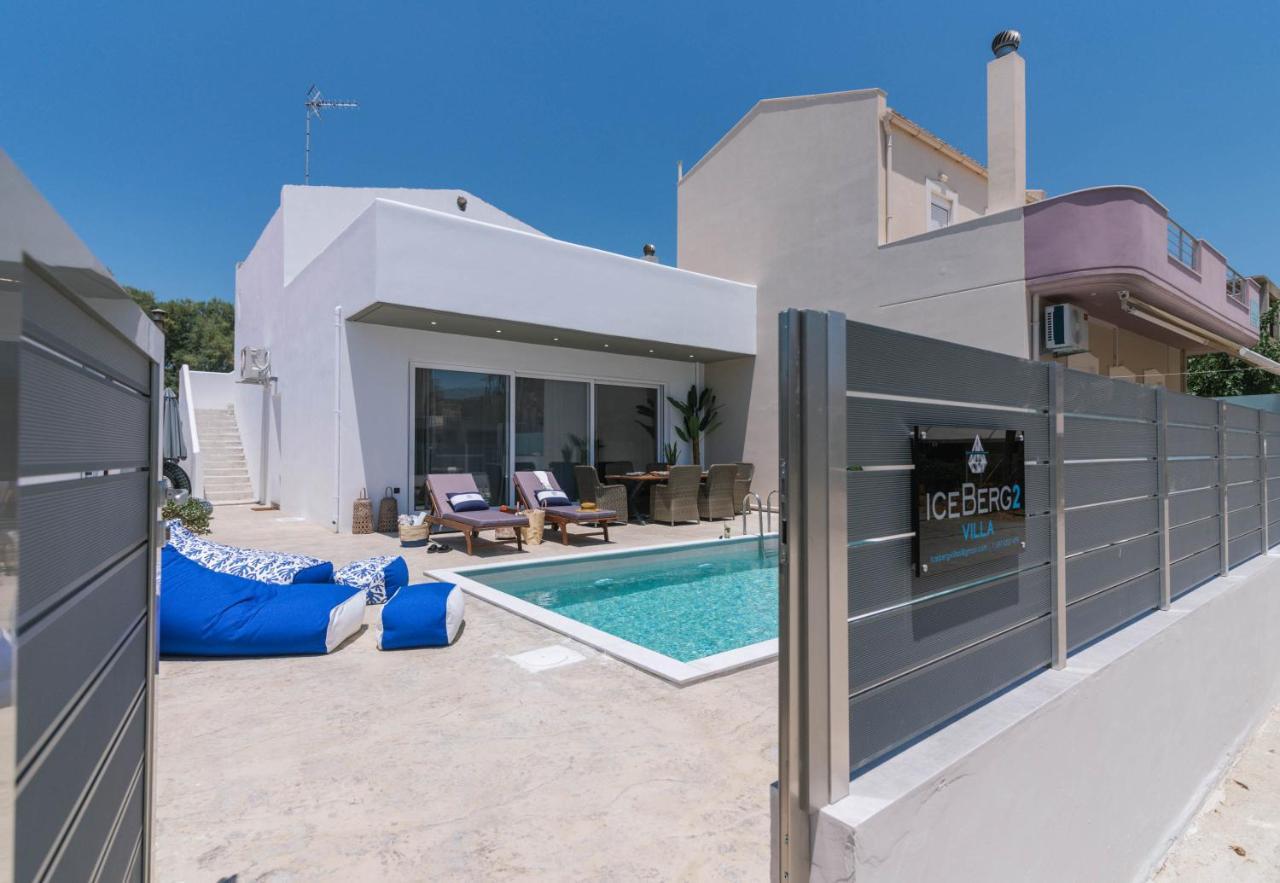 Villa Iceberg 2 With Pool Kalamaki  Bagian luar foto
